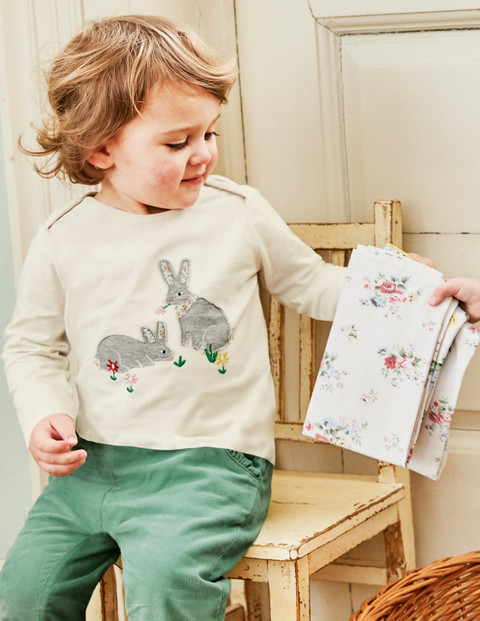 Boden Baby Girls Woodland Appplique T-Shirt